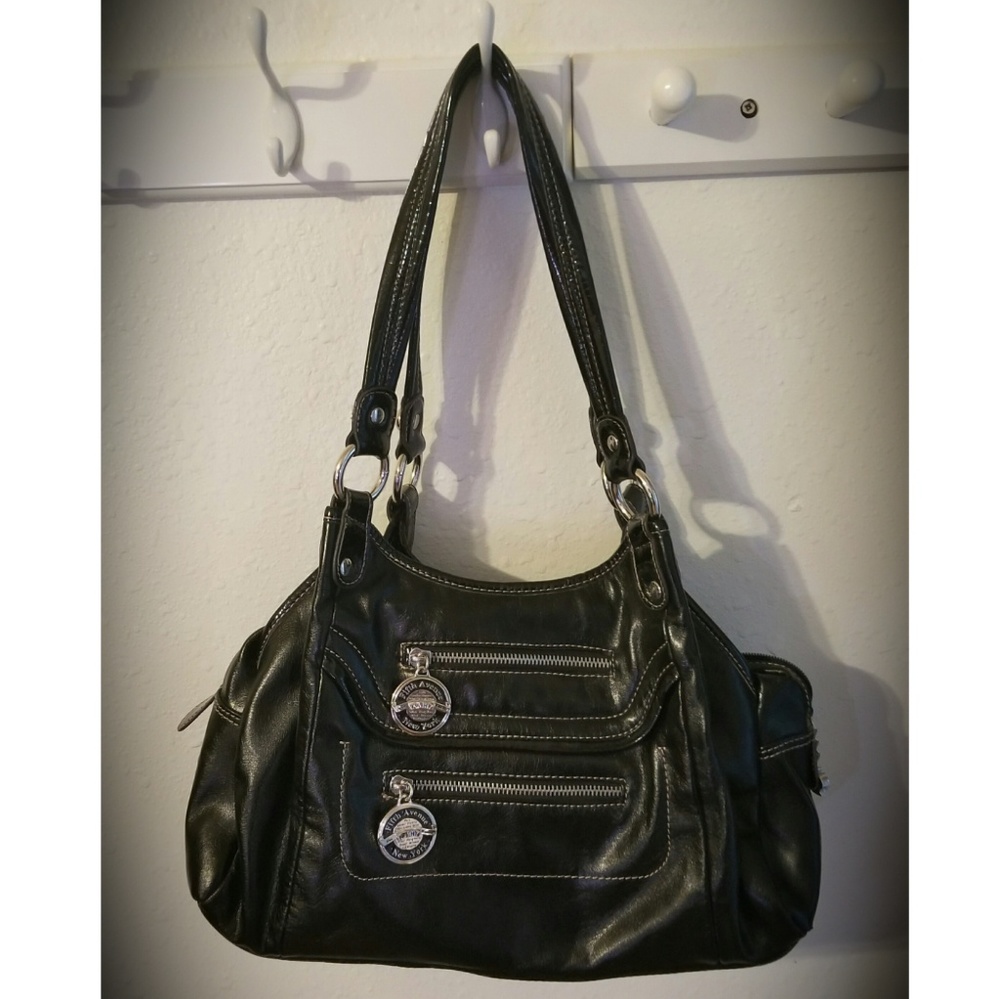 Kathy Van Zeeland Black Shoulder Purse